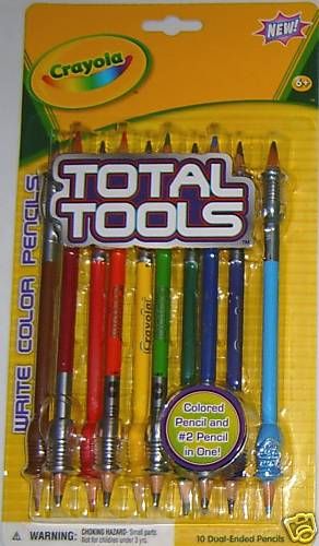 Pkg 10 Crayola Toal Tools Dual Ended Colored Pencils