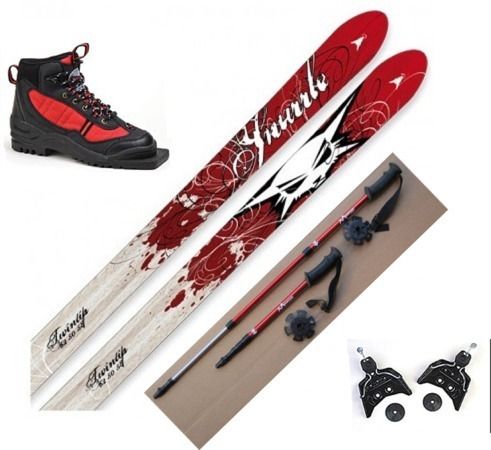 NEW Kids 75mm Cross Country SKIS/BINDINGS/BOOTS/POLES  110/120/130cm