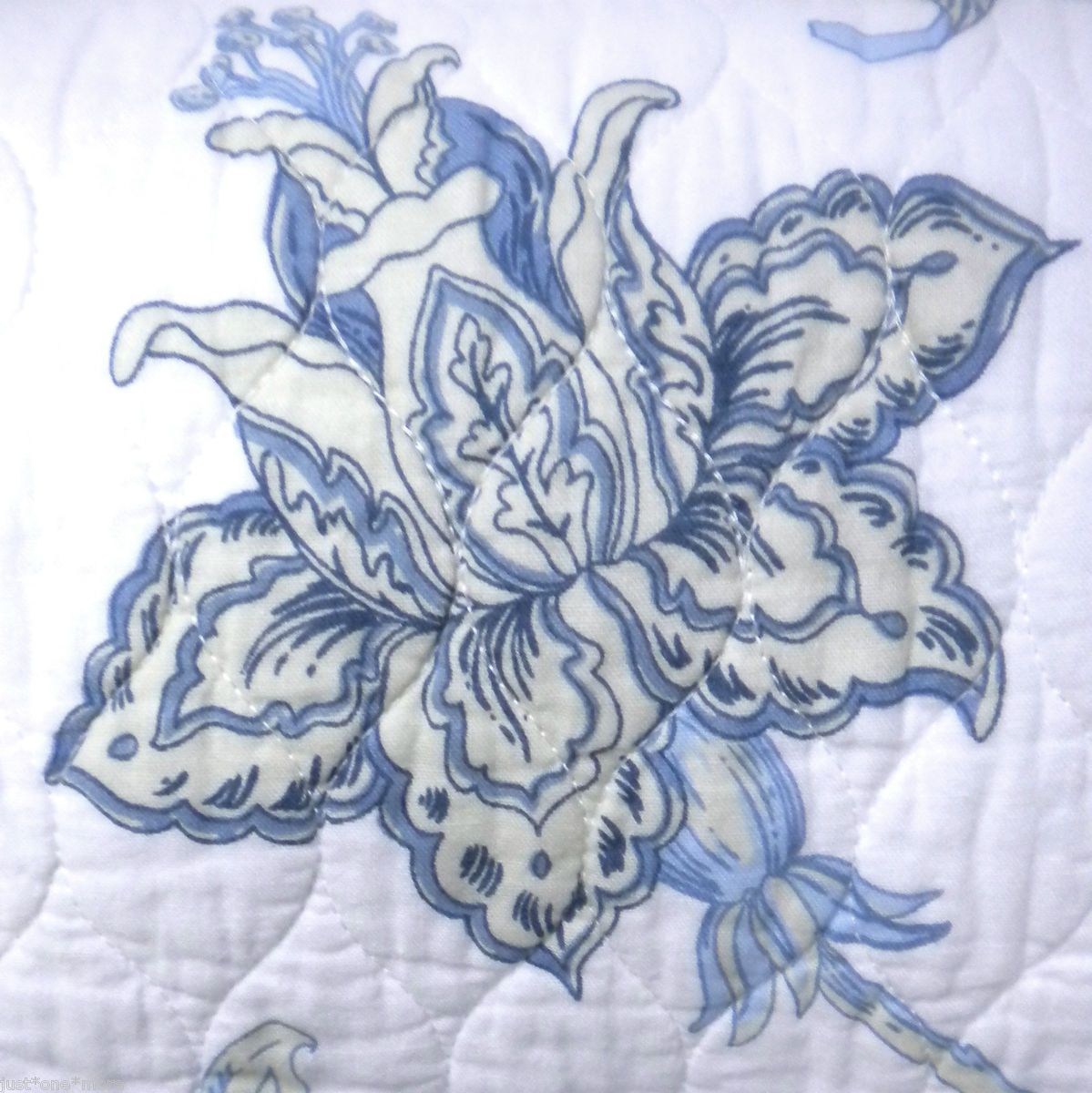 COTTAGE COLLECTION PAISLEY BLUE FULL QUEEN QUILT SET *NEW* JACOBEAN