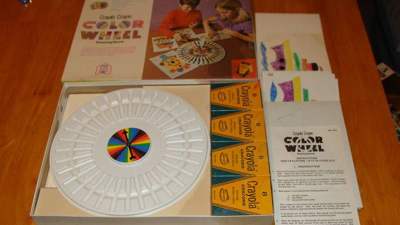 Crayola Crayon Color Wheel Drawing Game 1974 Made USA