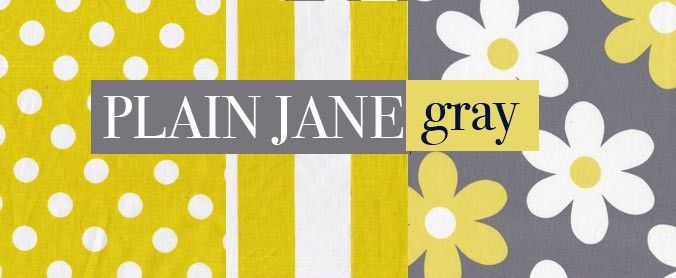 Michael Miller Plain Jane Gray Fabric Gray Stripe