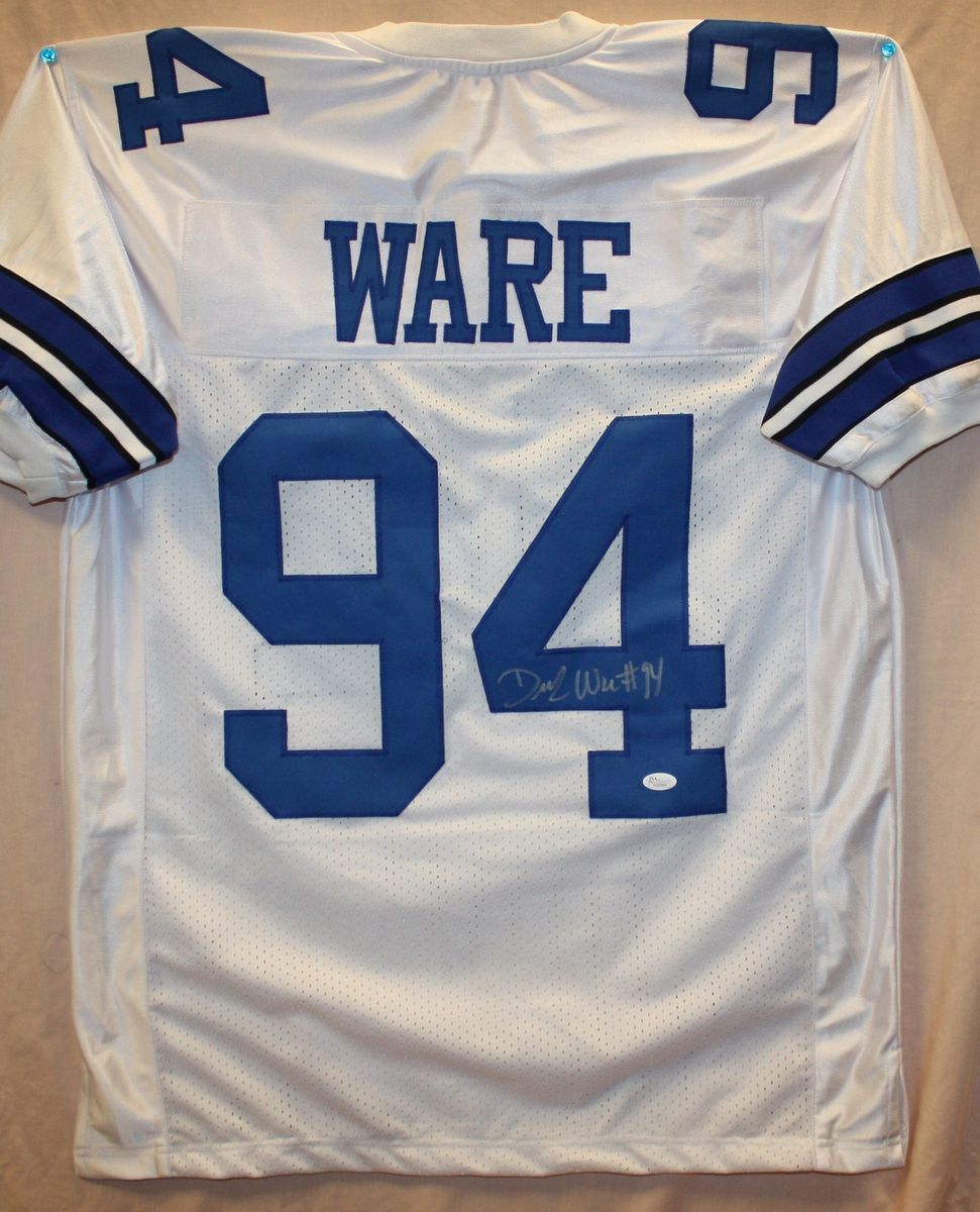 DeMarcus Ware Autographed Dallas Cowboys White Jersey Authenticated by