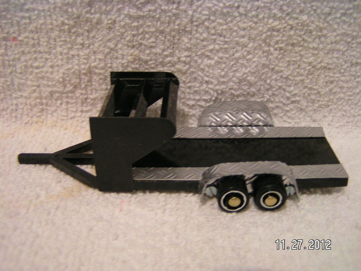 Custom Built Black Modified Dirt Late Model Race Car Hauler Trailer 1