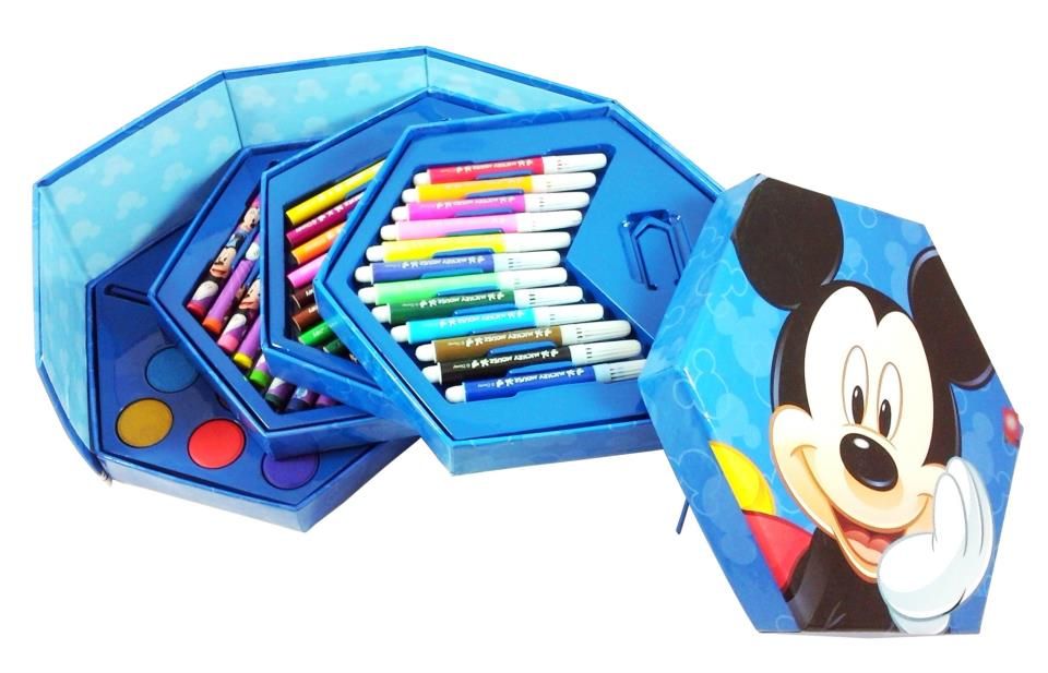 New Disney Mickey Mouse 12 Color Pencil Marker Wax Crayon Paint