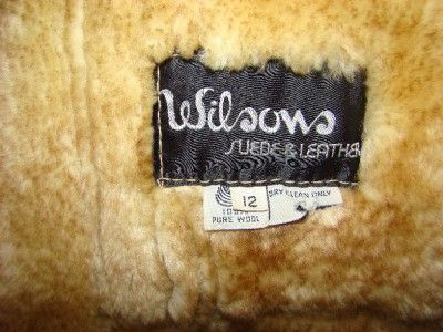 Vintage Wilsons Genuine Leather Shearling Ranch Coat Womens 12 WOW