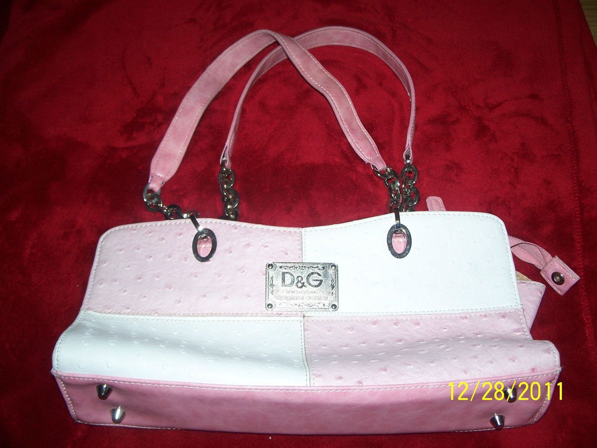 Pink and White Dolce and Gabbana Handbag