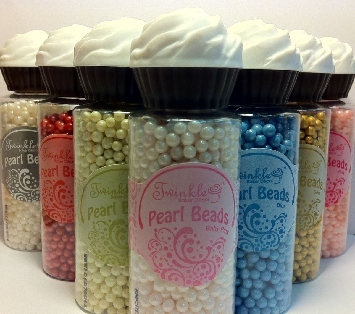 Edible Cake Cupcake Decoration Pearl Beads 80g Colours of The Rainbow