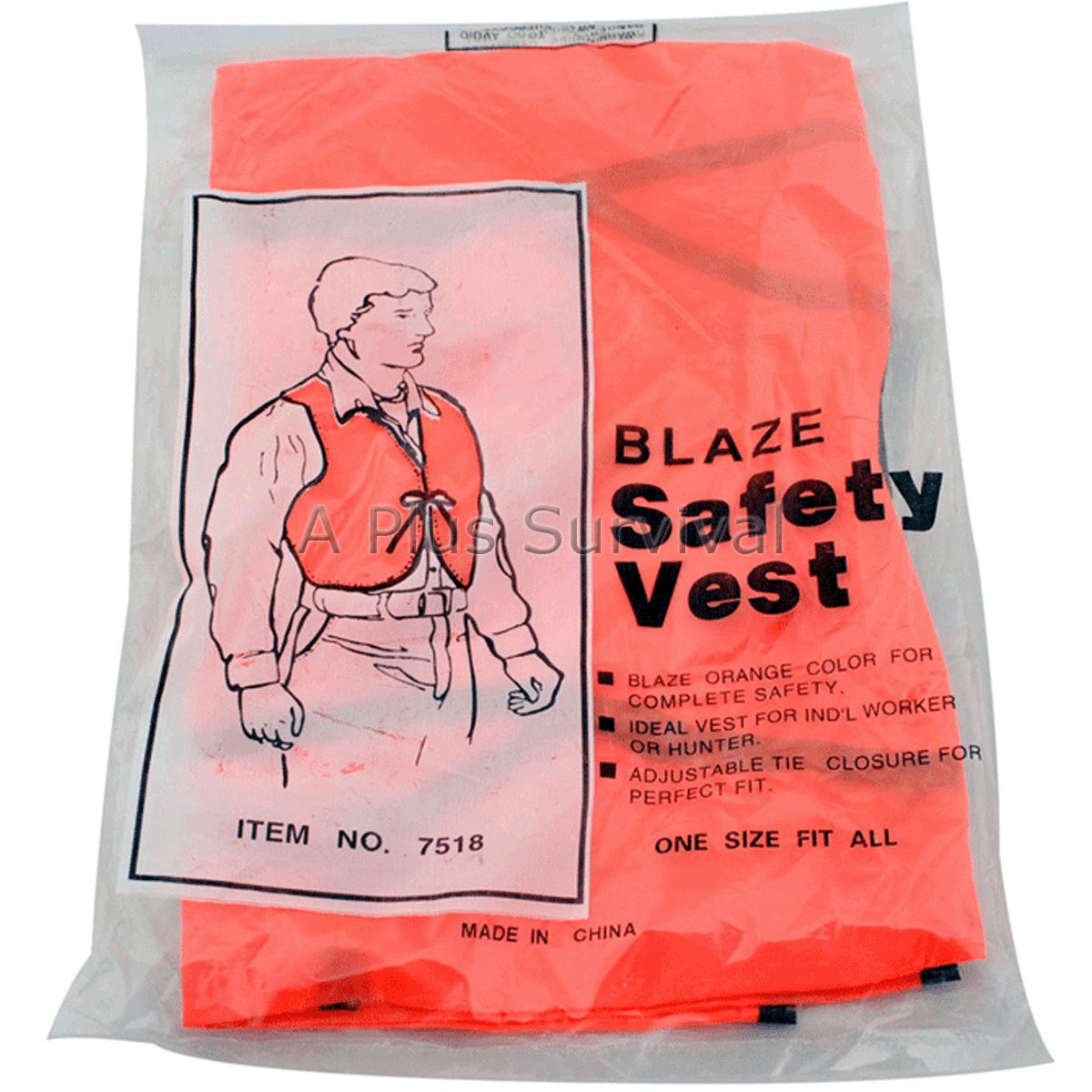 Emergency Safety Vest Bright Orange