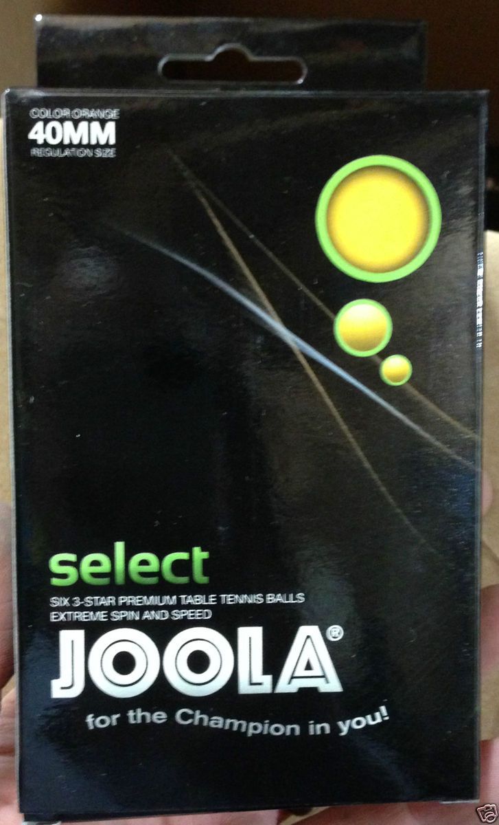 Joola SELECT Six 3 Star 40MM Table Tennis Balls Brand New Sealed in