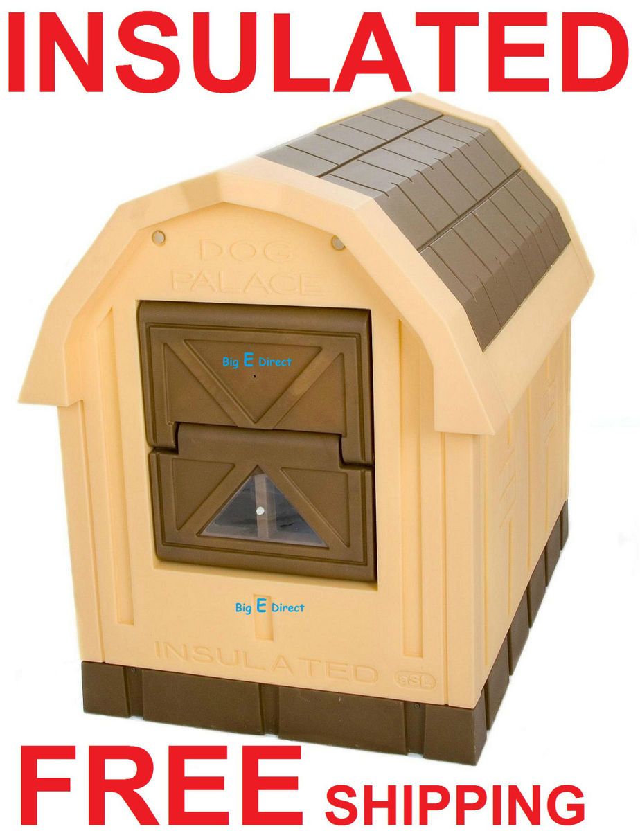  Outdoor Insulated Dog House Pet Palace Easy Pass Door Plastic