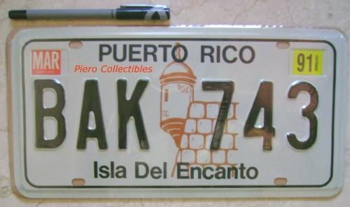 Car Plate Puerto Rico Isla Del Encanto Reproduction USA