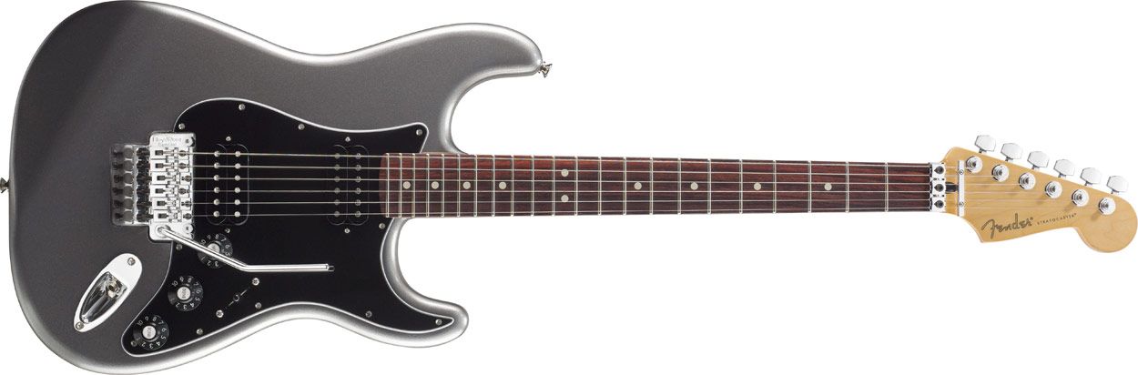 Fender Blacktop Strat FR Floyd Rose in Titanium Silver Finish