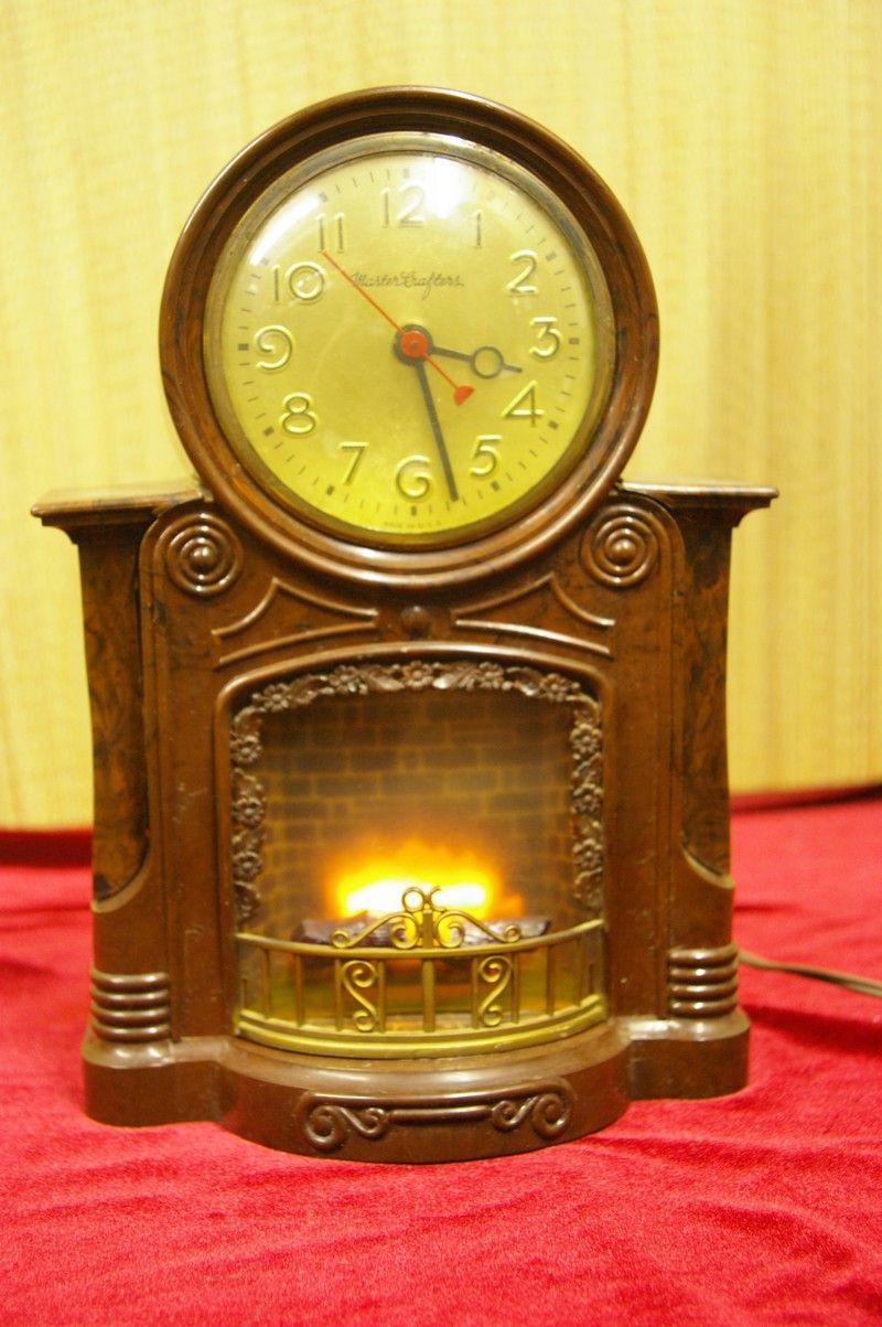VINTAGE CLOCK, MASTERCRAFTERS FIREPLACE MODEL NO. 272, MADE IN U.S.A