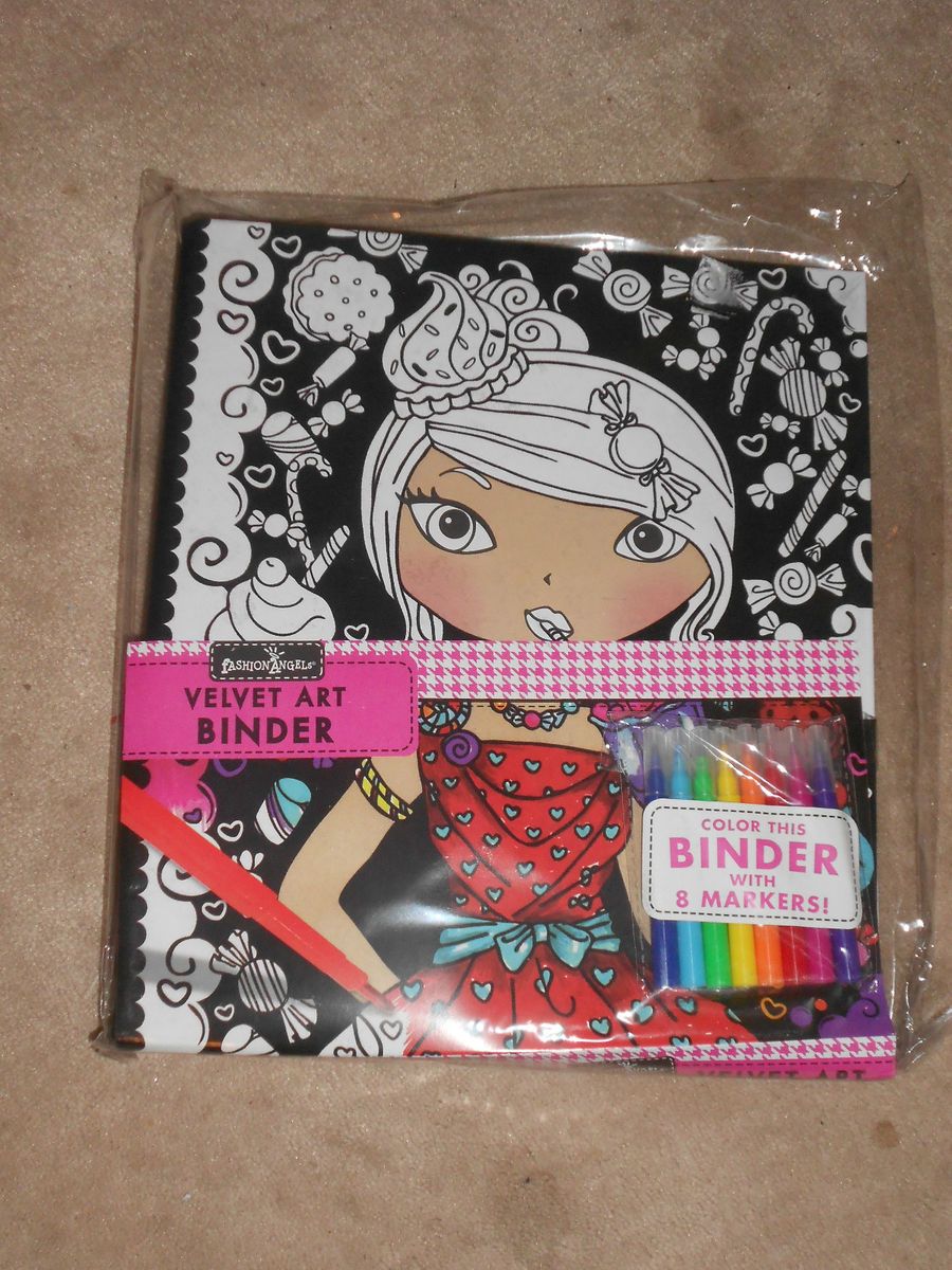 New Fashion Angels Velvet Art Binder with Markers