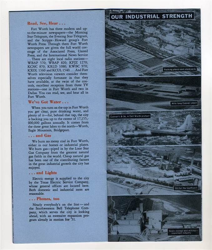 Why People Enjoy Living in Fort Worth Texas Booklet 1951