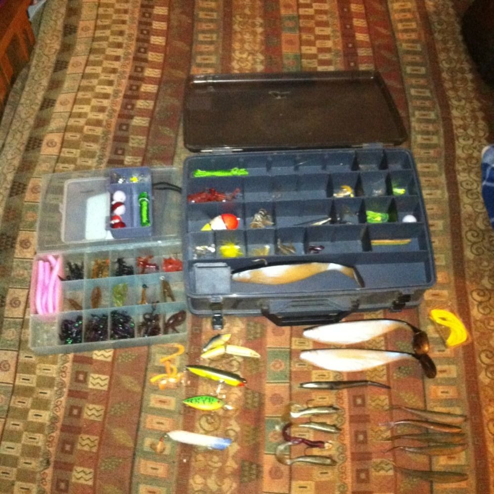 Lot Of Freshwater And Saltwater Fishing Supplies And Tackle Boxes