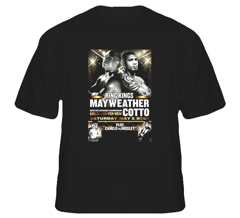 Floyd MAYWEATHER Jr vs Miguel Cotto May 5th Fight Poster Boxing Tshirt
