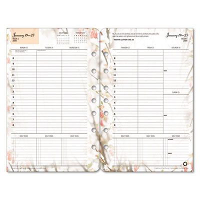 FDP 3544813 Franklin Covey Blooms Dated Weekly Monthly Planner Refill