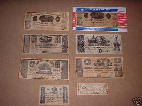   Currency 1803 1845 Granville Ohio City Gallipolis Kirtland Replica