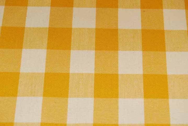 Laura Ashley Golden Yellow Cream Woven Check Upholstery Drapery Fabric
