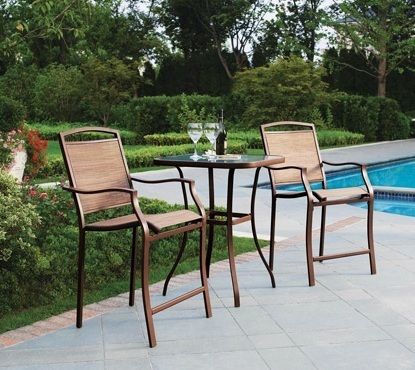 NEW Outdoor Furniture Patio 3pc Bistro Dining Set Table 2 Chairs Yard