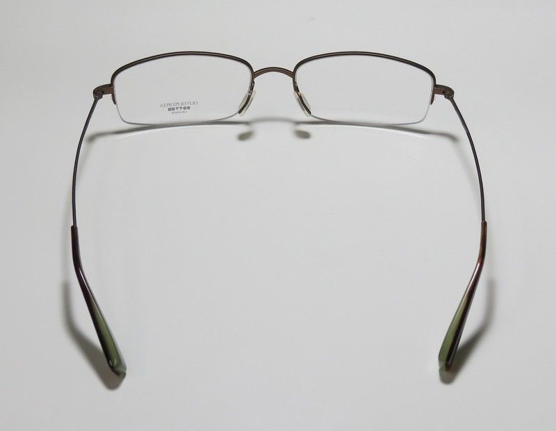 New Oliver Peoples Garrick 52 17 140 Matte Brown Semi Rim Eyeglasses