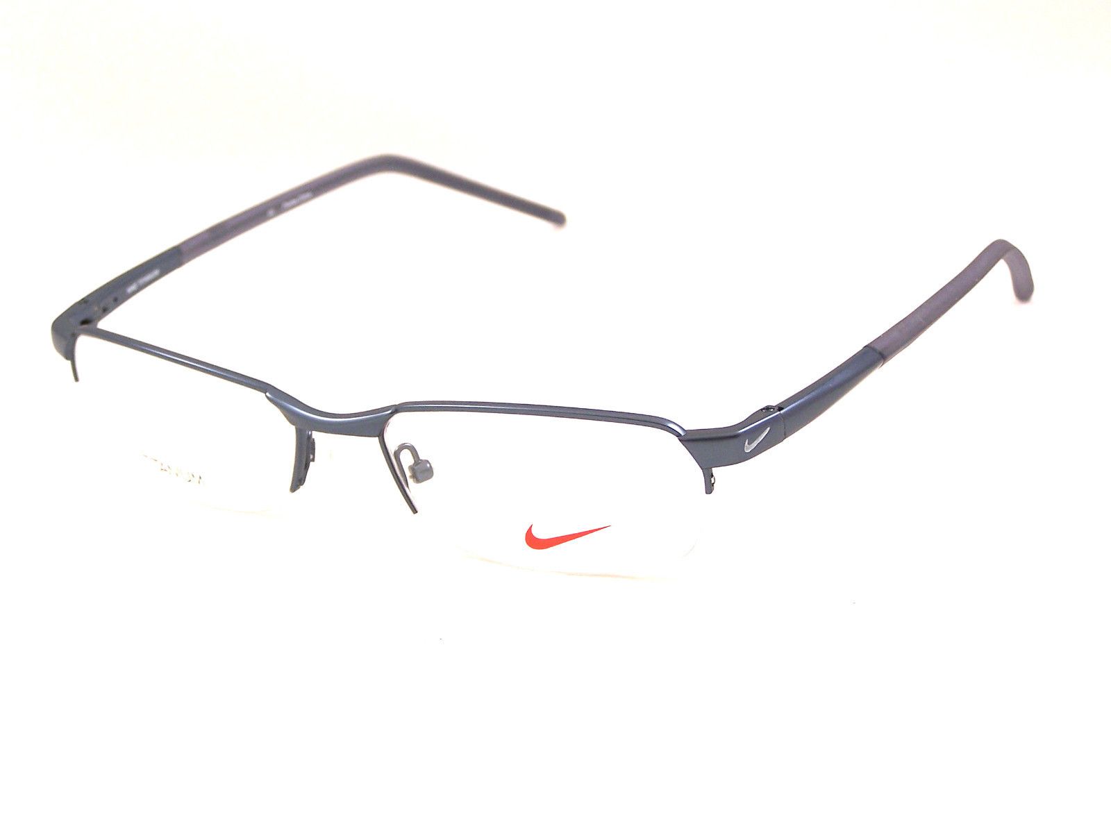  6021 RX Glasses Brushed Blue Titanium Frames Clear Lenses ★