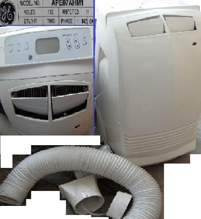 479 GE Portable Air Conditioner APE07ahm1 with Hose Kit & Manual Book