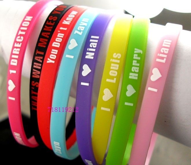  SUPERSTAR WRISTBANDS SILICONE ONE DIRECTION BRACELETS 1D GIRLS JEWELRY