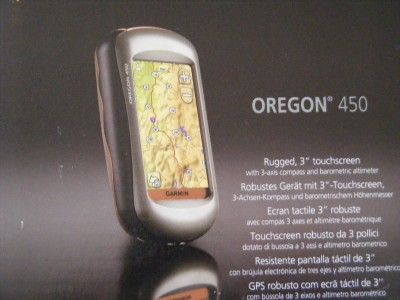 Garmin Oregon 450 GPS Handheld Outdoor Touchscreen Navigation World