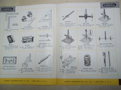 Vtg General Hardware Mfg Co Catalog Tools Gages Cutters Calipers Rules
