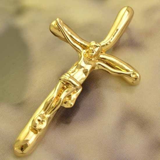 Genuine 9K Gold Filled Mens Cross Pendant P180