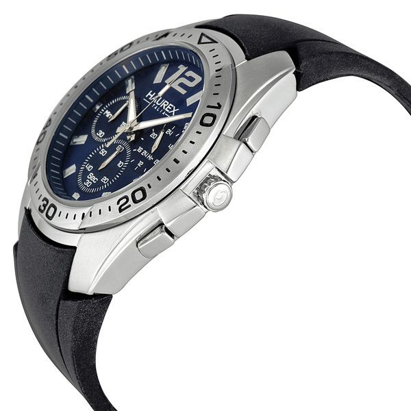 Haurex Italy Speed Chronograph Blue Dial Mens Watch 3A384UBB