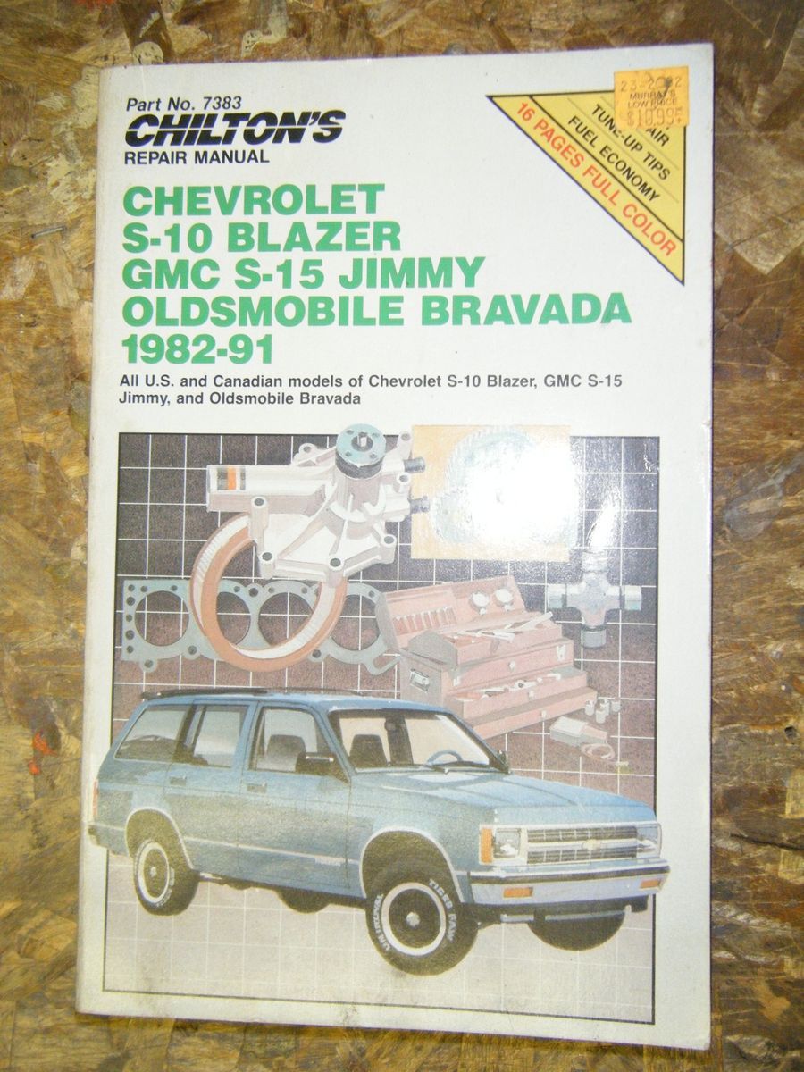 1982 1991 CHEVY GMC S T PICK UP BLAZER JIMMY CHILTONS REPAIR MANUAL