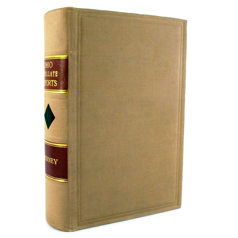 Ohio Appellate Reports Official Edition Law Book Vol 38
