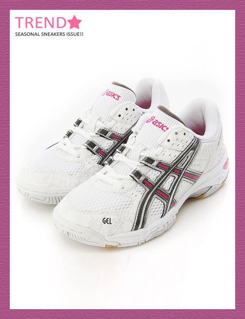 BN Asics Women Gel Rocket Volleyball Badminton Shoes White Charcoal