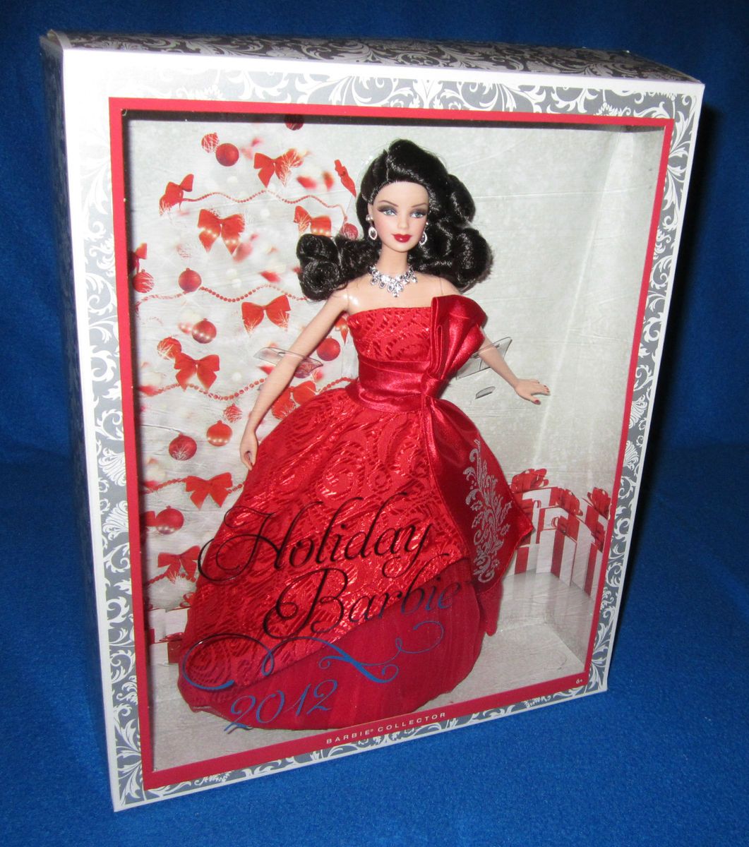 Holiday Christmas Barbie 2012 Brunette Exclusive Doll New