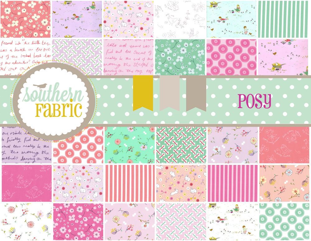 Posy Moda by Aneela Hoey Charm Pack 42 5 Quilt Fabric Squares 18550pp