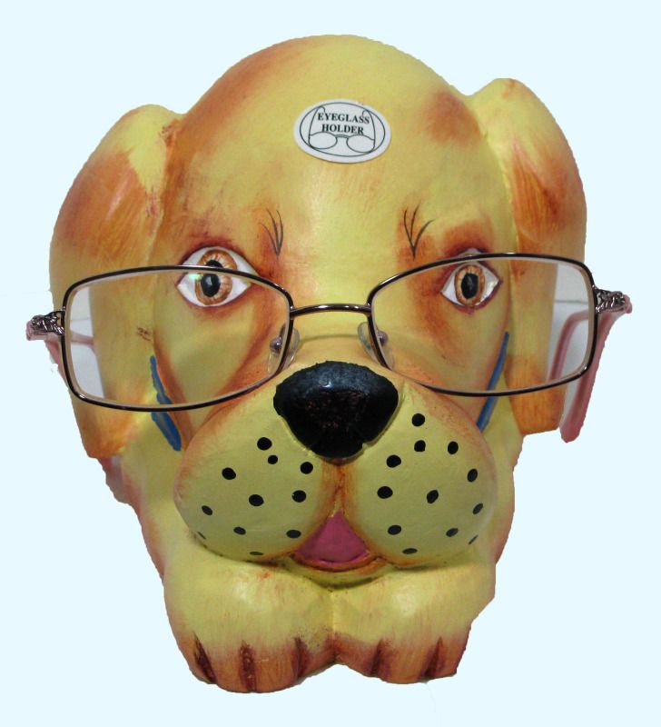  Dog Reading Eyeglass Holder Glasses Stand Canine Gift New