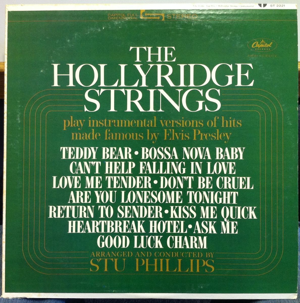 Stu Phillips Hollyridge Strings Play Elvis Presley LP VG St 2221