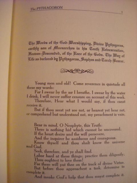 1947 Hobart Huson Pythagoron Moral Ethical Teachings