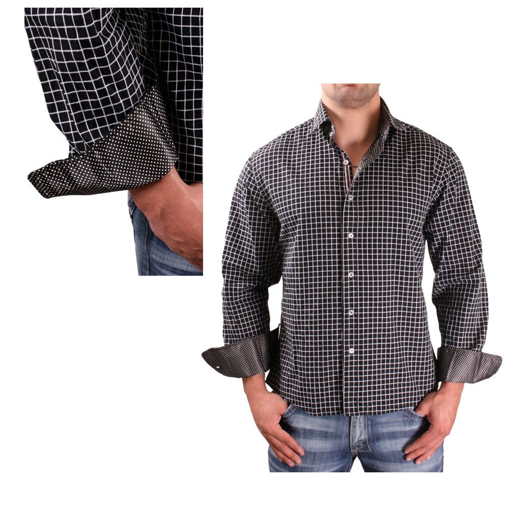 English Laundry Scott Weiland Huxley Mens Woven Dress Shirt Checkered