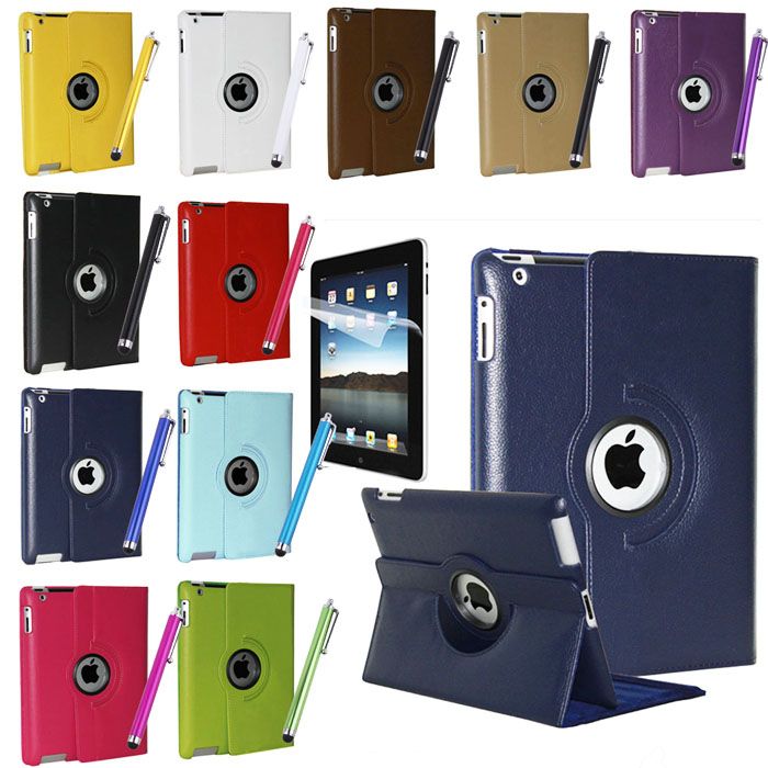 iPad 2 3 4 360 Rotating Magnetic Leather Case Smart Cover Stand 2nd