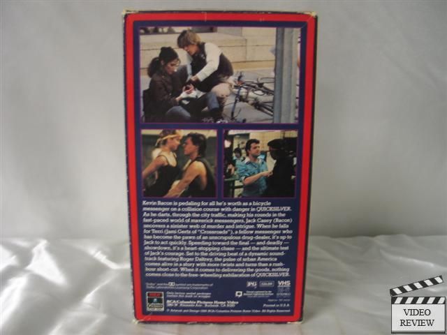Quicksilver VHS Kevin Bacon Jami Gertz Paul Rodriguez 043396606449
