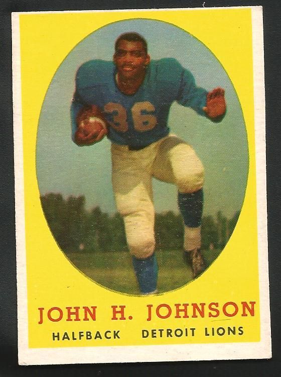 1958 Topps Football JOHN HENRY JOHNSON Lions 75  