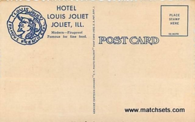 JOLIET ILLINOIS Hotel Louis Joliet Linen CURT TEICH CO POSTCARD  