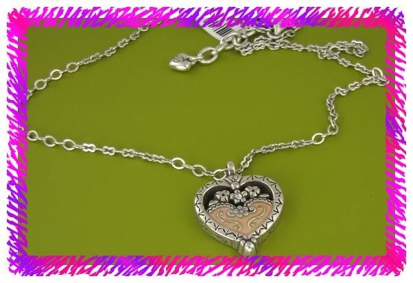 Brighton Silver Pink Joy Heart Necklace NWotag  