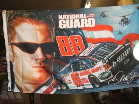 Dale Earnhardt Jr National Guard 3 x 5 2 Sided Flag New in Package  