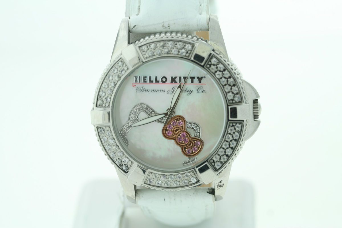 Hello Kitty Womens Kimora Lee Simmons Diamond White Watch