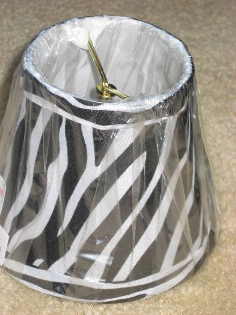 New Mini Chandelier Lamp Shade Black White Zebra Stripe